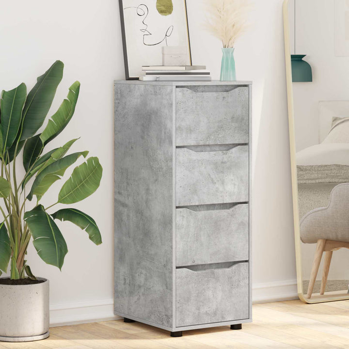 Opbevaringsskab Beton Grå 40 x 48 x 105 cm Konstrueret træ