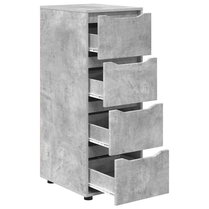 Opbevaringsskab Beton Grå 40 x 48 x 105 cm Konstrueret træ
