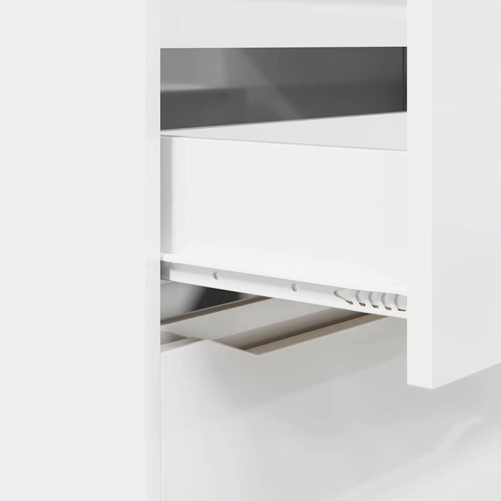 Opbevaringsskab Høj gloss hvid 40 x 48 x 105 cm Konstrueret træ