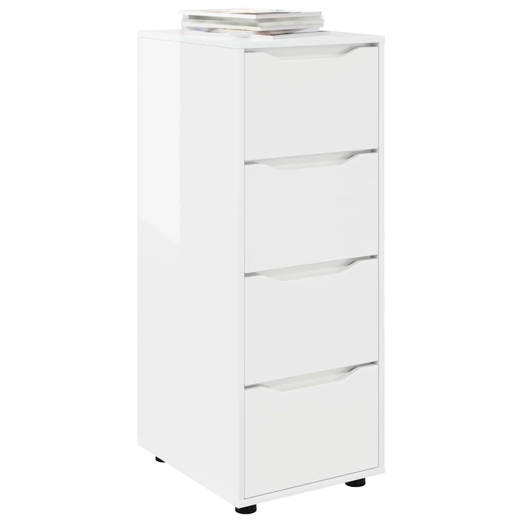 Opbevaringsskab Høj gloss hvid 40 x 48 x 105 cm Konstrueret træ