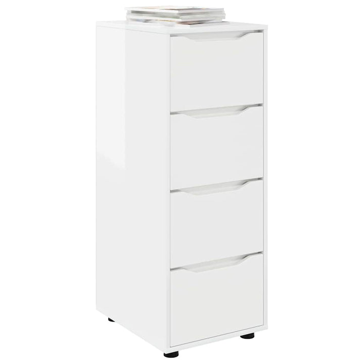 Opbevaringsskab Høj gloss hvid 40 x 48 x 105 cm Konstrueret træ