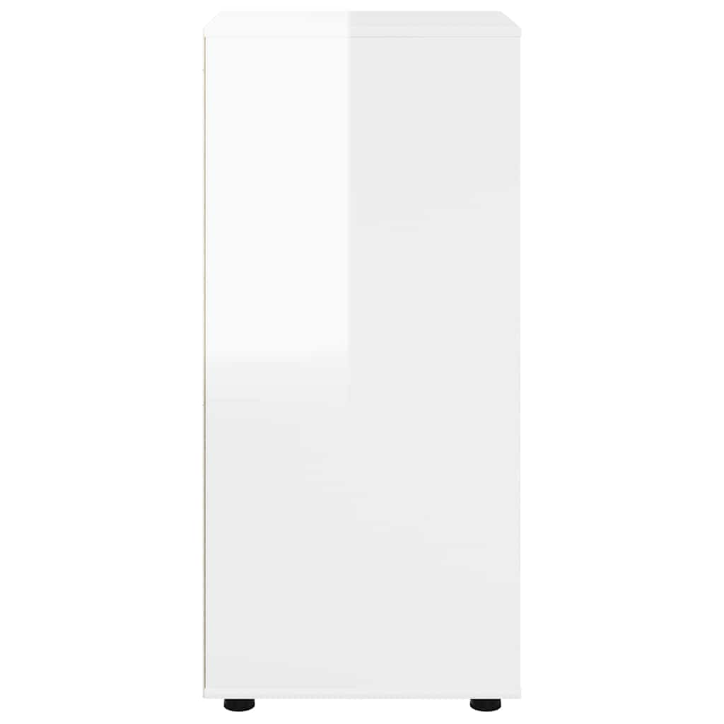 Opbevaringsskab Høj gloss hvid 40 x 48 x 105 cm Konstrueret træ