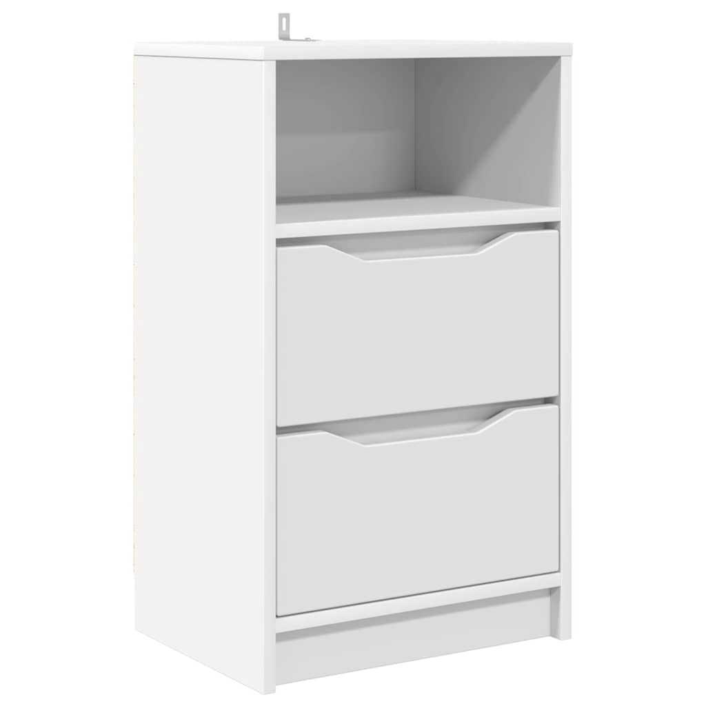 Sengebord med skuffe Hvid 40 x 30 x 467 cm Konstrueret træ