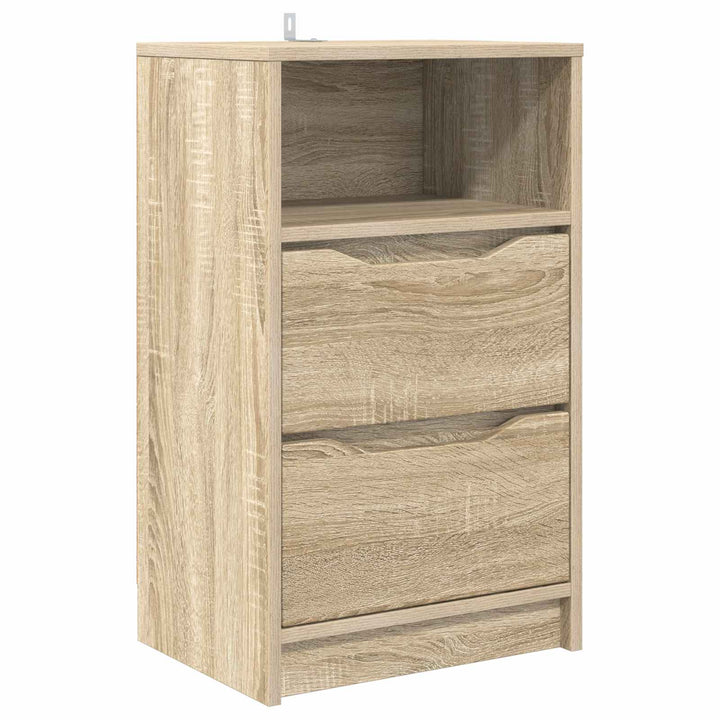 Sengebord med skuffe Sonoma eg 40 x 30 x 467 cm Konstrueret træ
