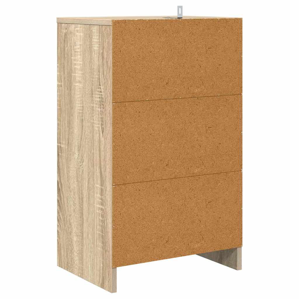 Sengebord med skuffe Sonoma eg 40 x 30 x 467 cm Konstrueret træ