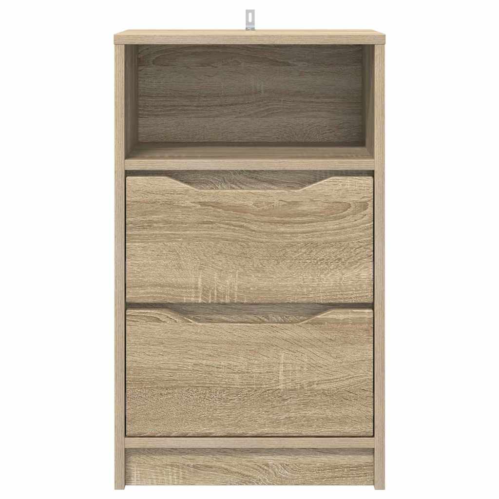 Sengebord med skuffe Sonoma eg 40 x 30 x 467 cm Konstrueret træ