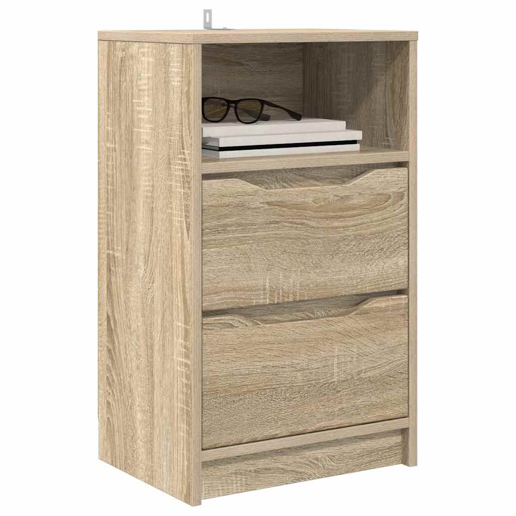 Sengebord med skuffe Sonoma eg 40 x 30 x 467 cm Konstrueret træ