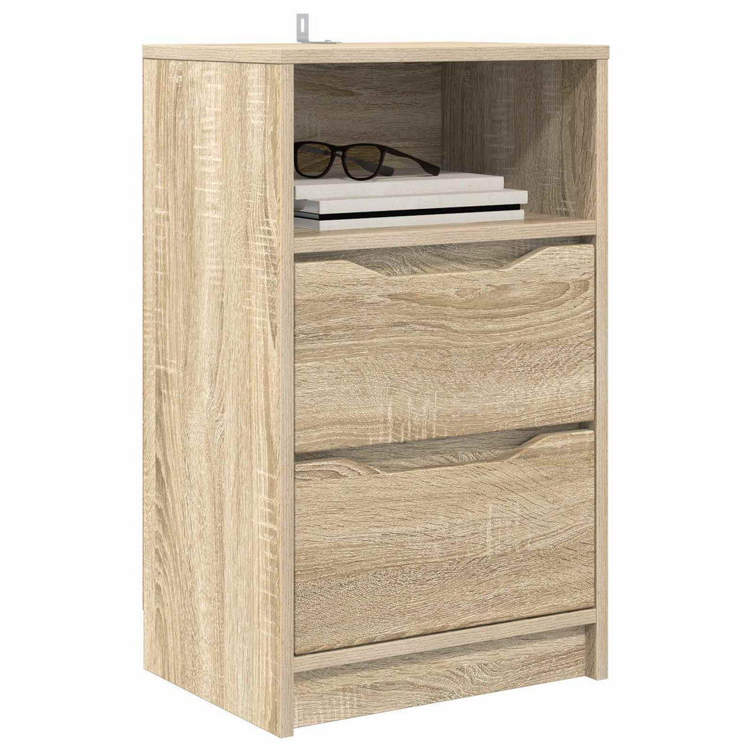 Sengebord med skuffe Sonoma eg 40 x 30 x 467 cm Konstrueret træ