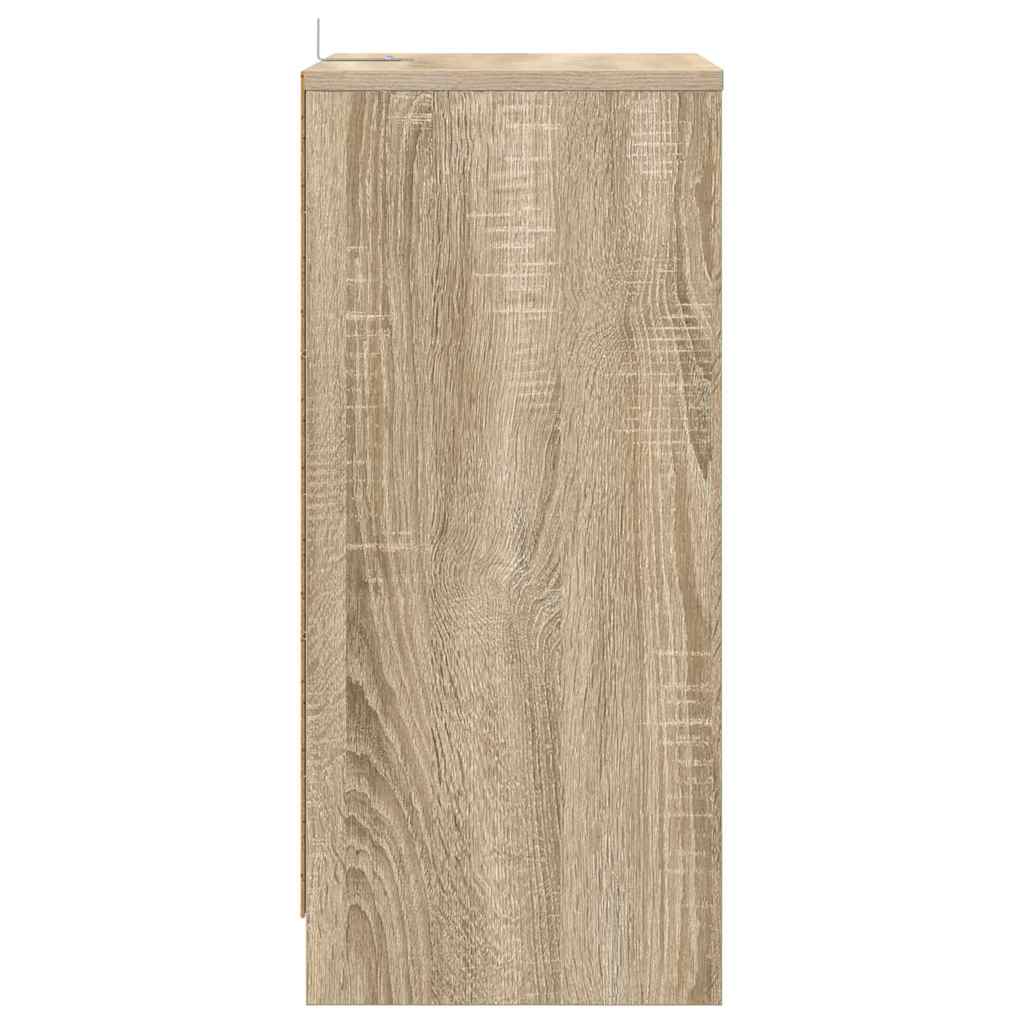 Sengebord med skuffe Sonoma eg 40 x 30 x 467 cm Konstrueret træ