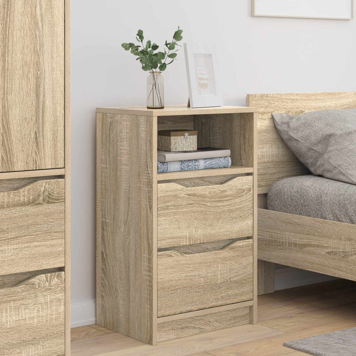Sengeborde 2 pcs Sonoma eg 40 x 30 x 467 cm Konstrueret træ