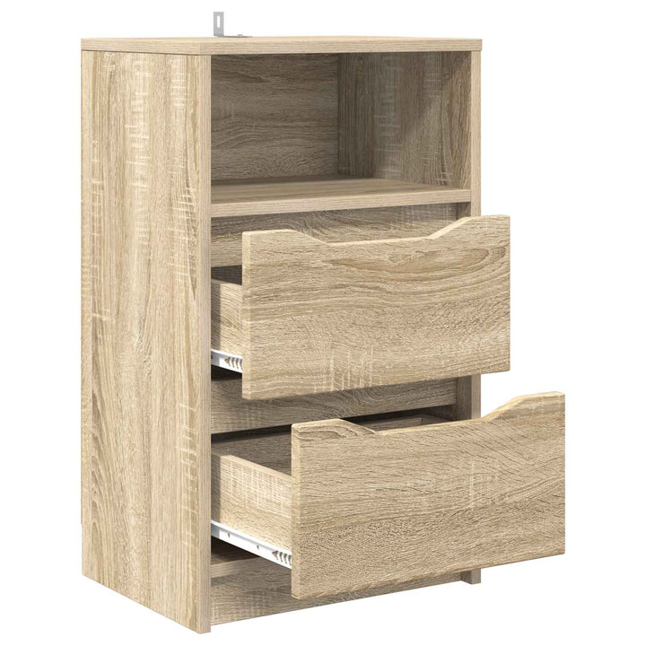 Sengeborde 2 pcs Sonoma eg 40 x 30 x 467 cm Konstrueret træ