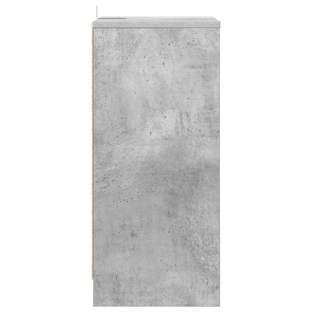 Sengebord Beton Grå 40 x 30 x 467 cm Konstrueret træ