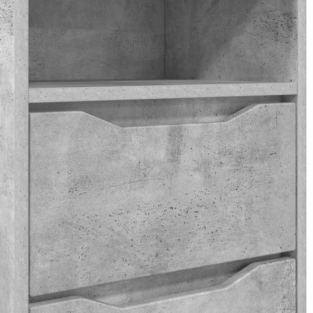 Sengeborde 2 stk. Beton Grå 40 x 30 x 467 cm Konstrueret træ
