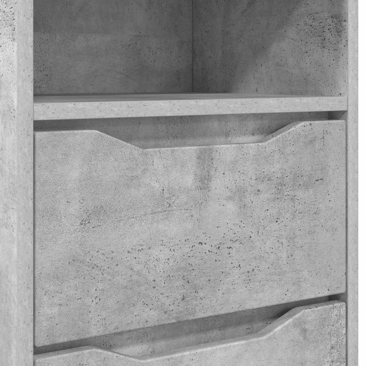 Sengeborde 2 stk. Beton Grå 40 x 30 x 467 cm Konstrueret træ