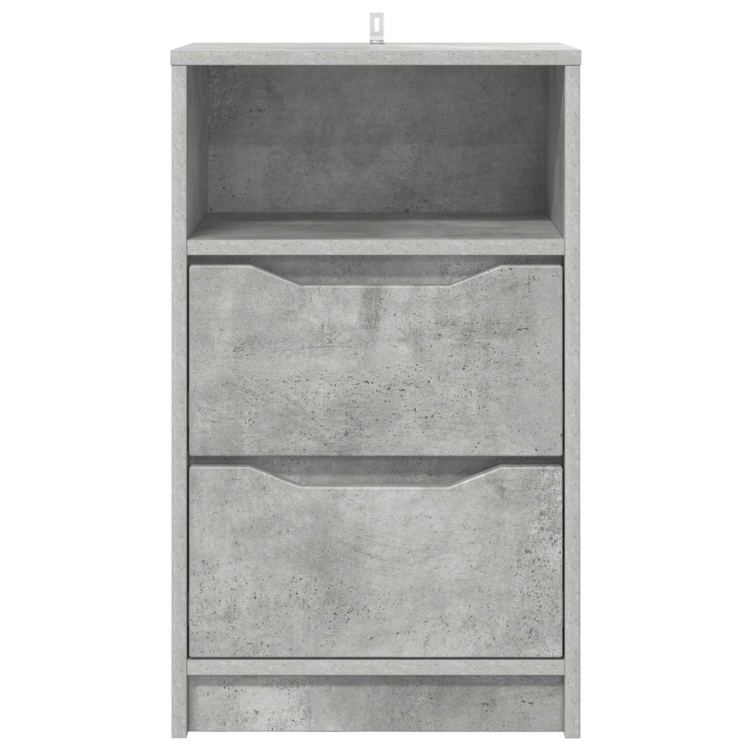 Sengeborde 2 stk. Beton Grå 40 x 30 x 467 cm Konstrueret træ
