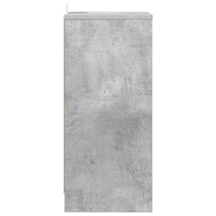 Sengeborde 2 stk. Beton Grå 40 x 30 x 467 cm Konstrueret træ