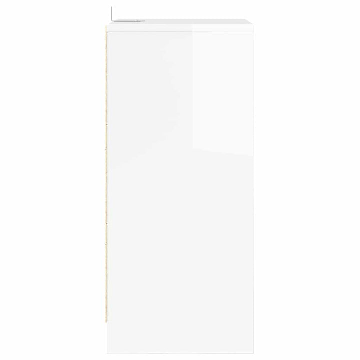 Sengebord Høj gloss hvid 40 x 30 x 467 cm Konstrueret træ