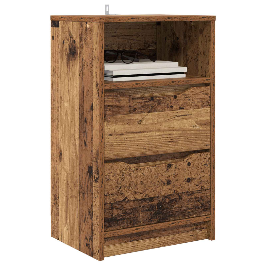 Sengeborde 2 pcs Gammelt træ 40 x 30 x 467 cm Konstrueret træ