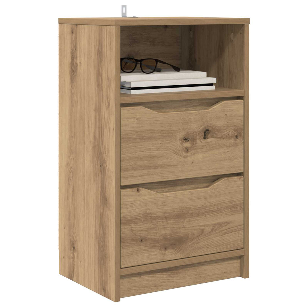 Sengeborde med skuffe 2 pcs Artisan Egetræ 40 x 30 x 467 cm