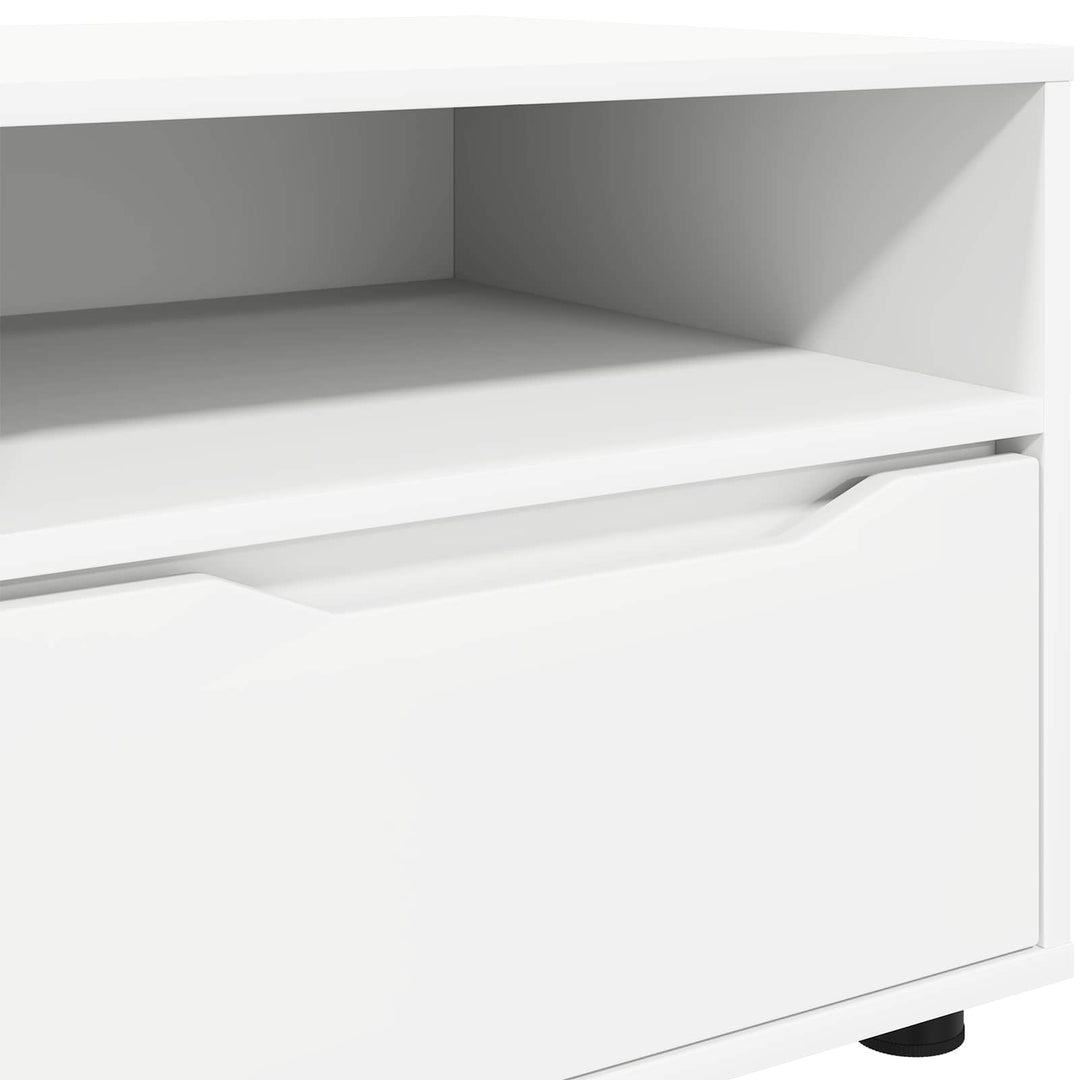 TV-skab med skuffe Hvid 100 x 48 x 43 cm Konstrueret træ