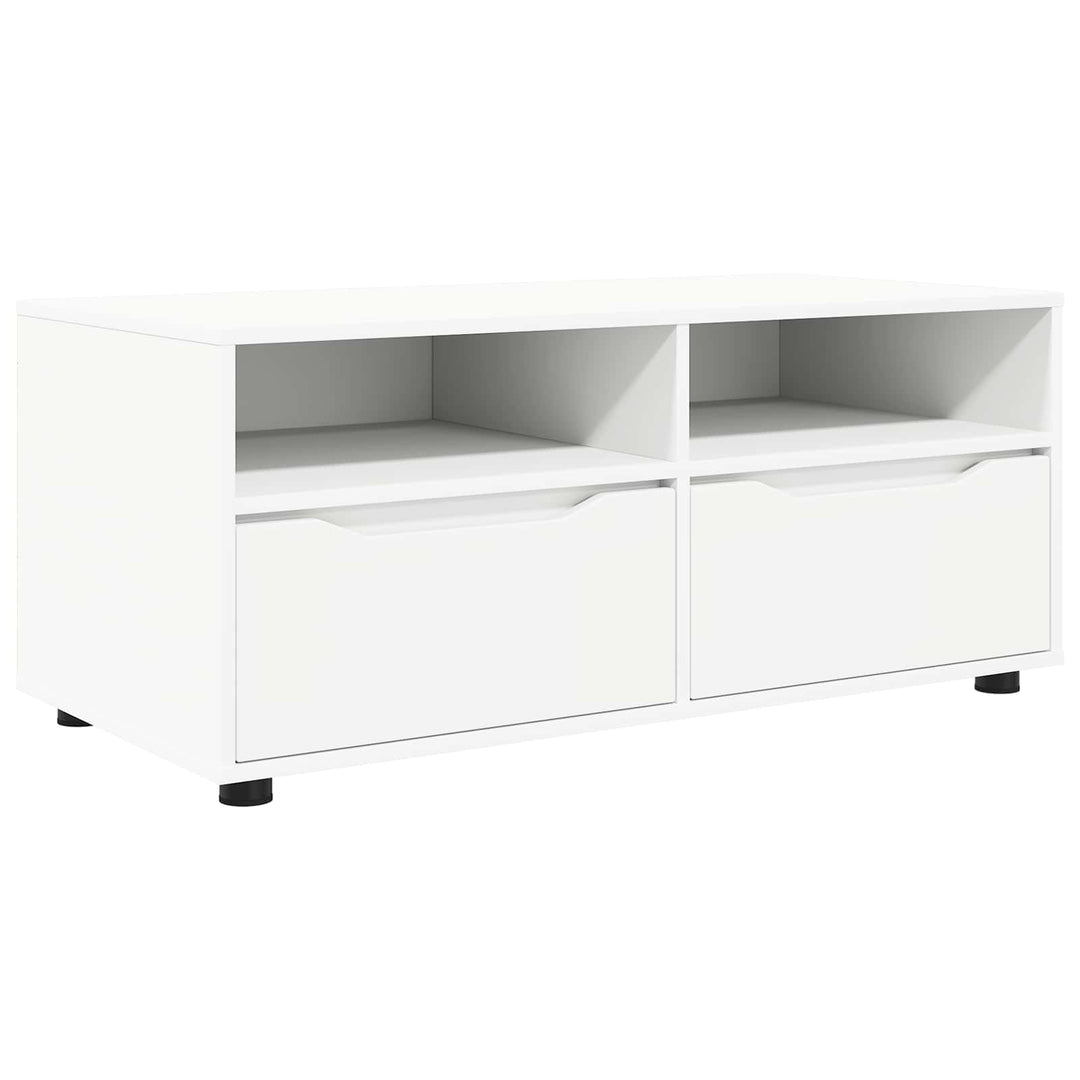 TV-skab med skuffe Hvid 100 x 48 x 43 cm Konstrueret træ