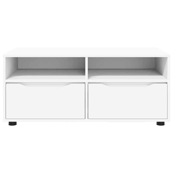 TV-skab med skuffe Hvid 100 x 48 x 43 cm Konstrueret træ
