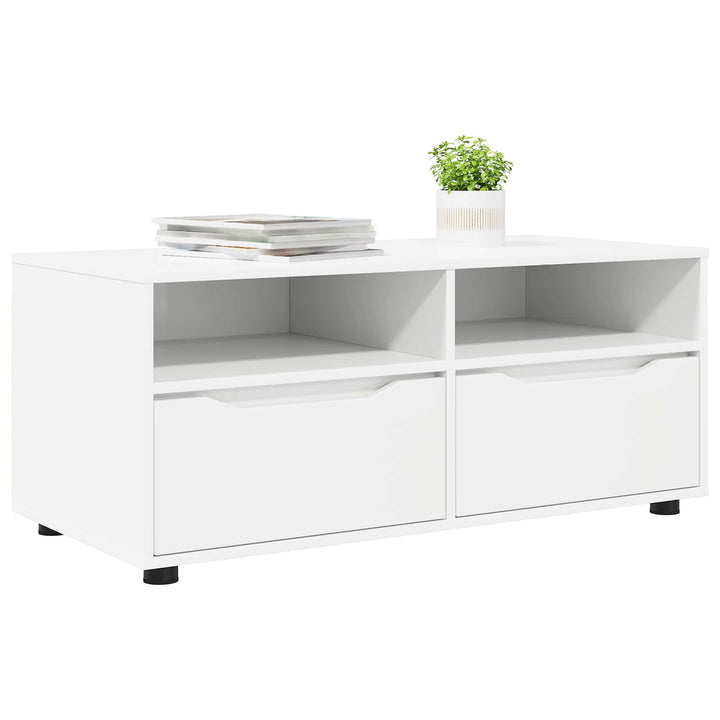 TV-skab med skuffe Hvid 100 x 48 x 43 cm Konstrueret træ