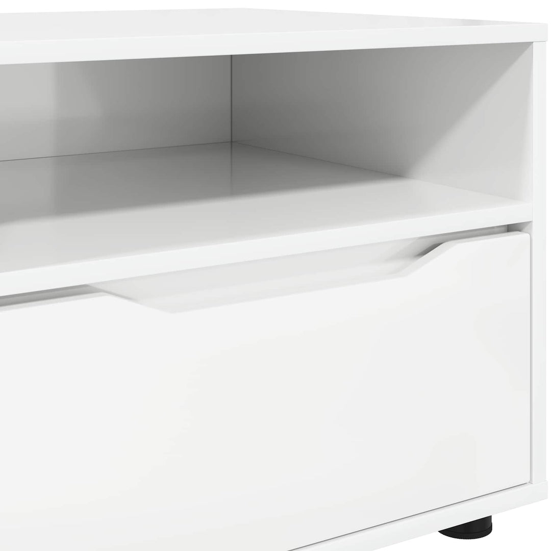 TV-skab Høj gloss hvid 100 x 48 x 43 cm Konstrueret træ