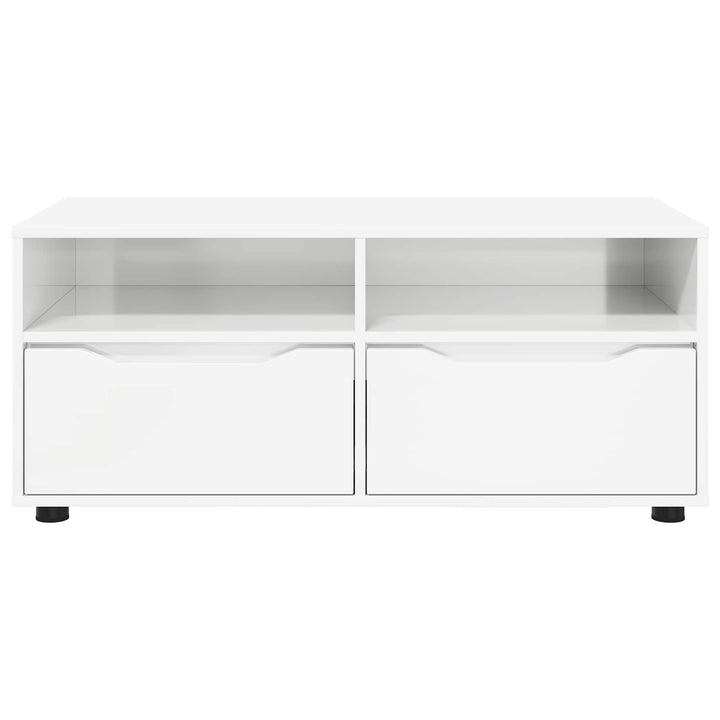 TV-skab Høj gloss hvid 100 x 48 x 43 cm Konstrueret træ