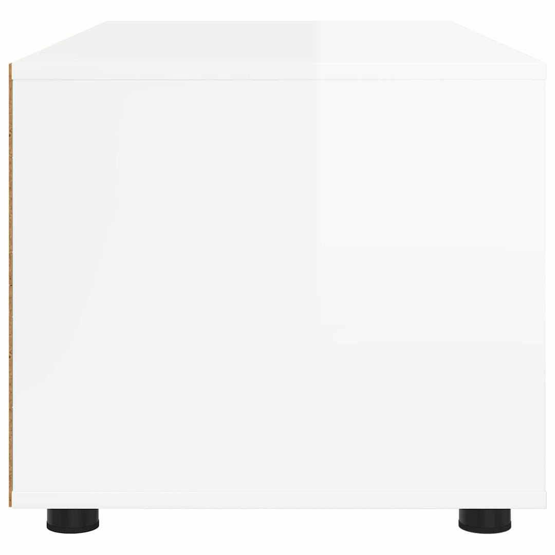 TV-skab Høj gloss hvid 100 x 48 x 43 cm Konstrueret træ