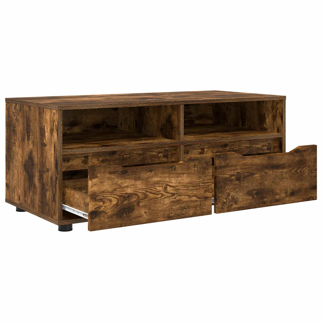 TV-skab med skuffe Røget eg 100 x 48 x 43 cm Konstrueret træ