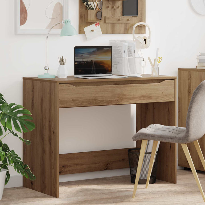 Bord med skuffe Artisan Eg 100 x 50 x 78 cm Konstrueret træ
