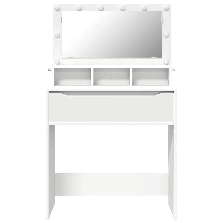 Soveværelsessminkeborde Hvid 80 x 39,6 x 135 cm Konstrueret træ