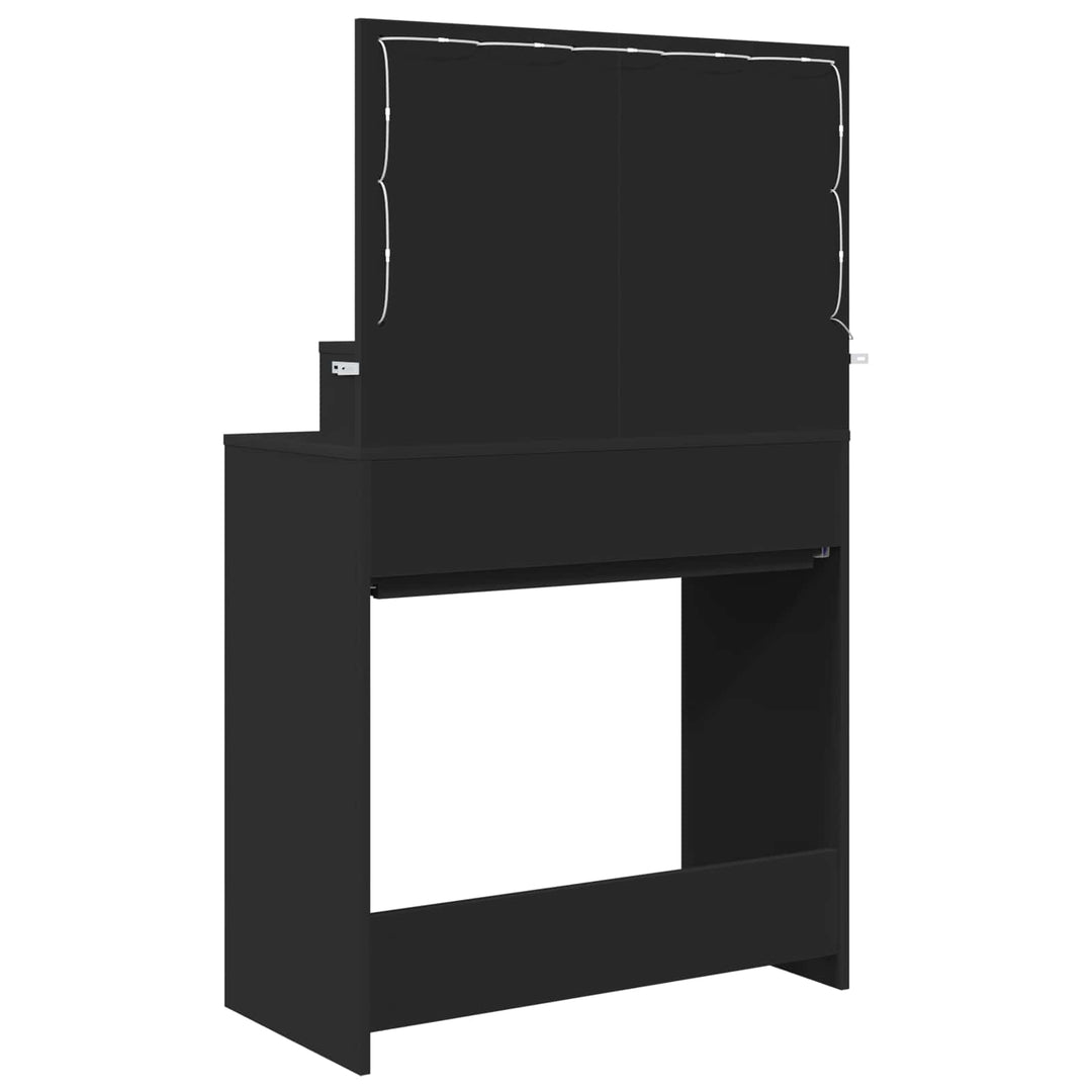 Soveværelsessminkeborde Sort 80 x 39,6 x 135 cm Konstrueret træ