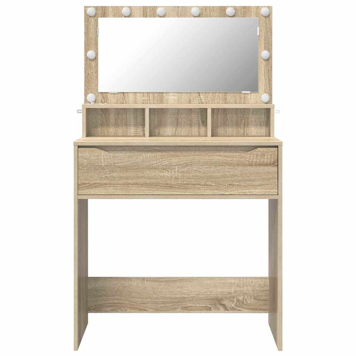 Soveværelsessminkeborde med skuffe Sonoma eg 80 x 39,6 x 135 cm