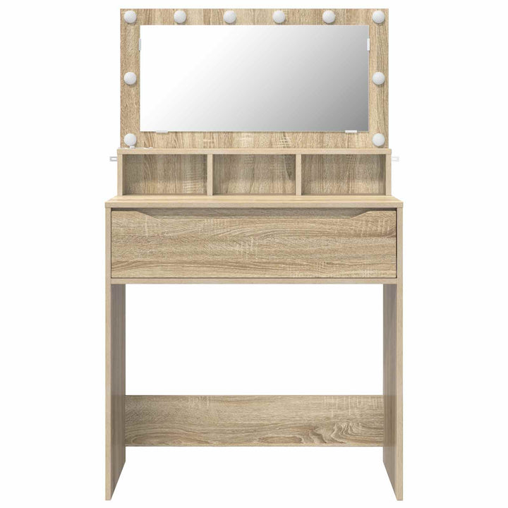 Soveværelsessminkeborde med skuffe Sonoma eg 80 x 39,6 x 135 cm