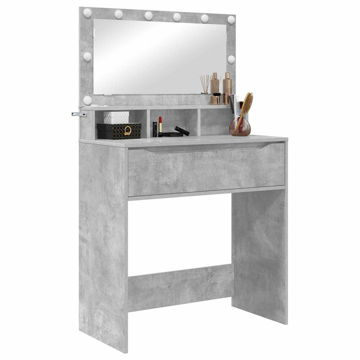 Soveværelsessminkeborde Beton Grå 80 x 39,6 x 135 cm