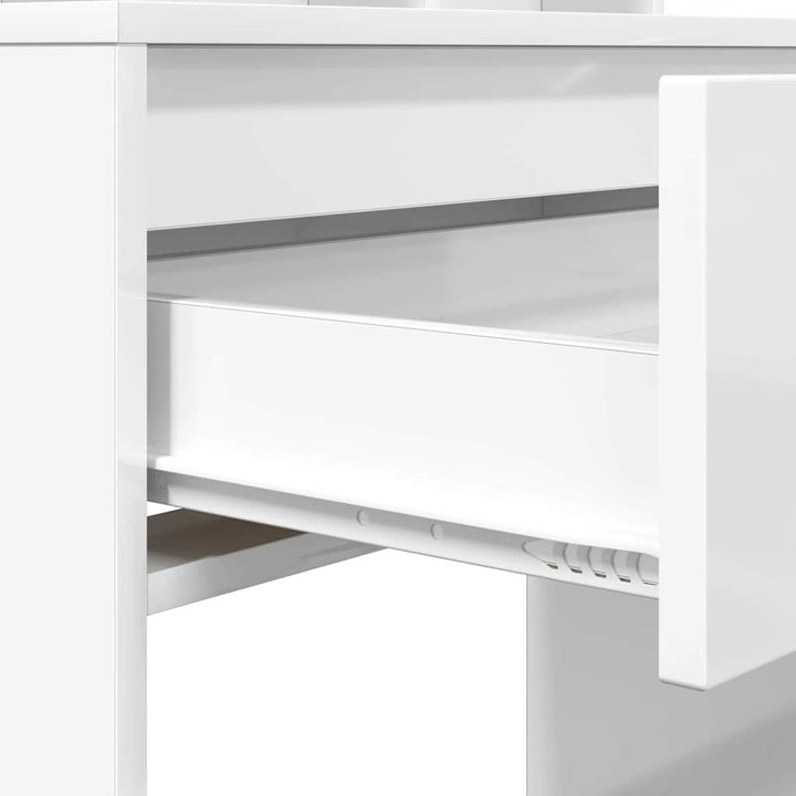 Soveværelsessminkeborde Høj gloss hvid 80 x 39,6 x 135 cm