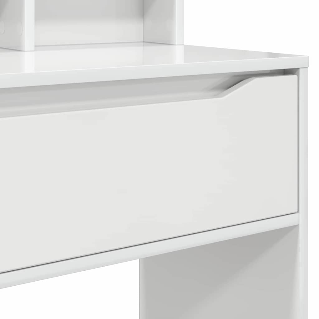 Soveværelsessminkeborde Høj gloss hvid 80 x 39,6 x 135 cm