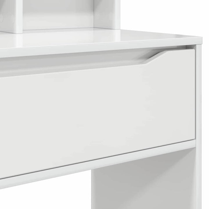 Soveværelsessminkeborde Høj gloss hvid 80 x 39,6 x 135 cm