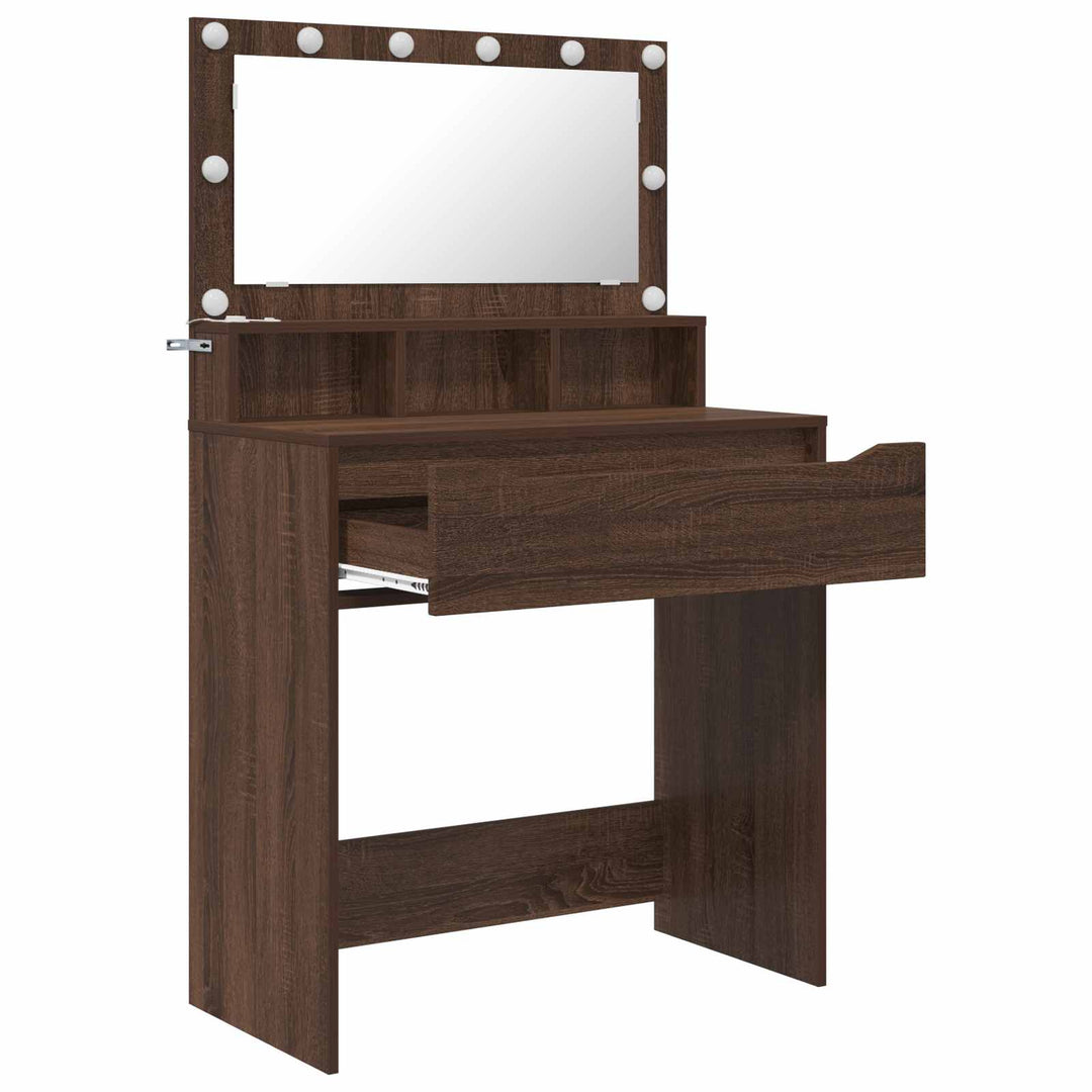 Soveværelsessminkeborde Brun eg 80 x 39,6 x 135 cm