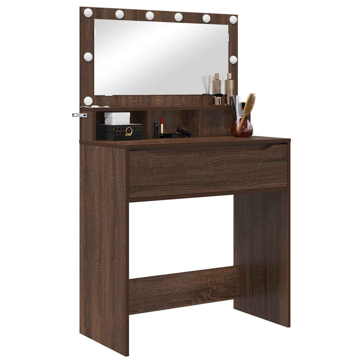 Soveværelsessminkeborde Brun eg 80 x 39,6 x 135 cm