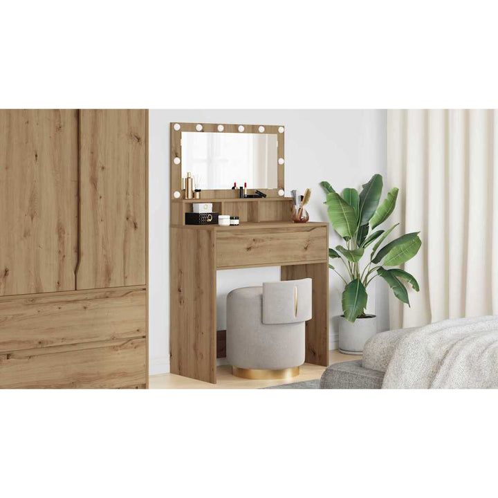 Soveværelsessminkeborde Artisan Egetræ 80 x 39,6 x 135 cm
