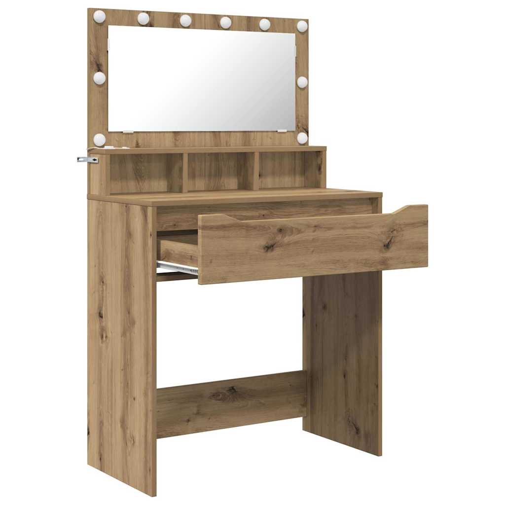 Soveværelsessminkeborde Artisan Egetræ 80 x 39,6 x 135 cm