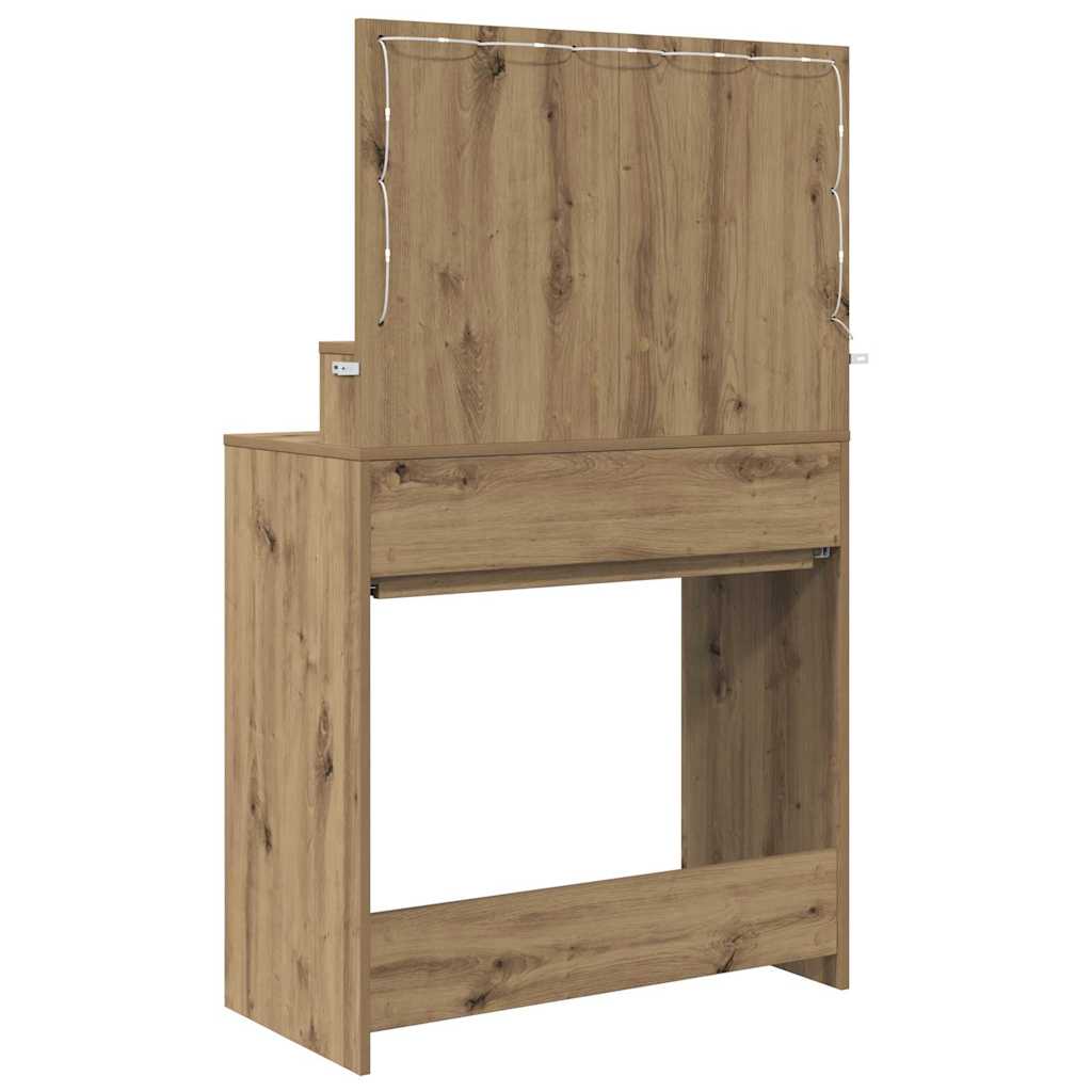 Soveværelsessminkeborde Artisan Egetræ 80 x 39,6 x 135 cm