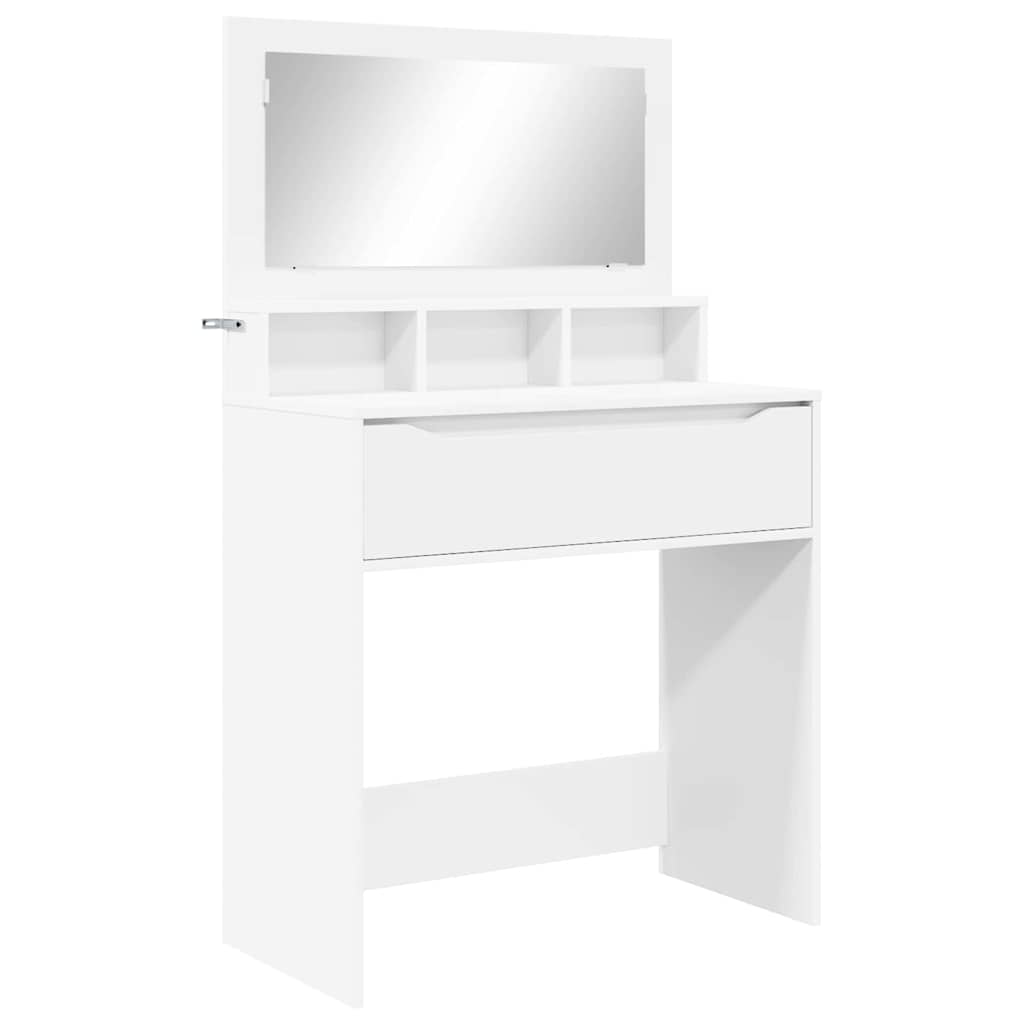 Soveværelsessminkeborde Hvid 80 x 39,6 x 135 cm Konstrueret træ