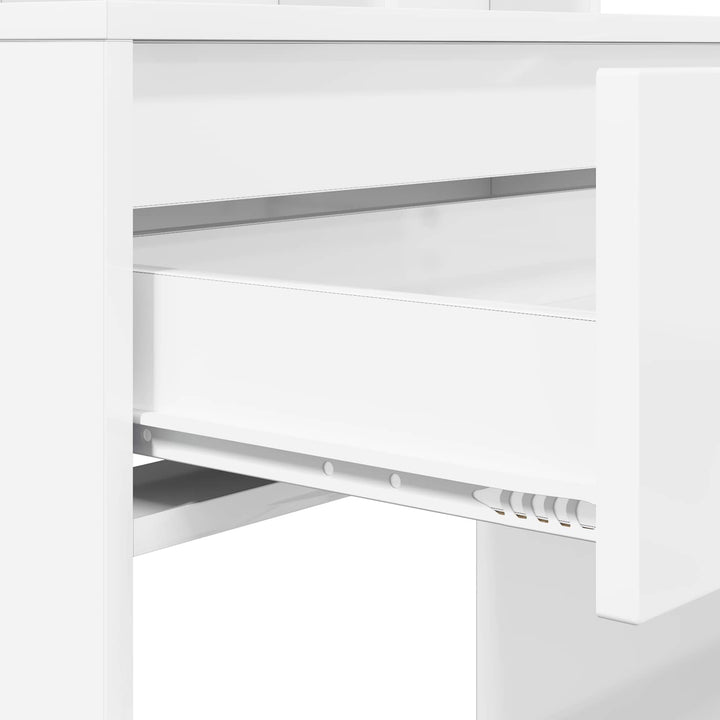 Soveværelsessminkeborde Høj gloss hvid 80 x 39,6 x 135 cm