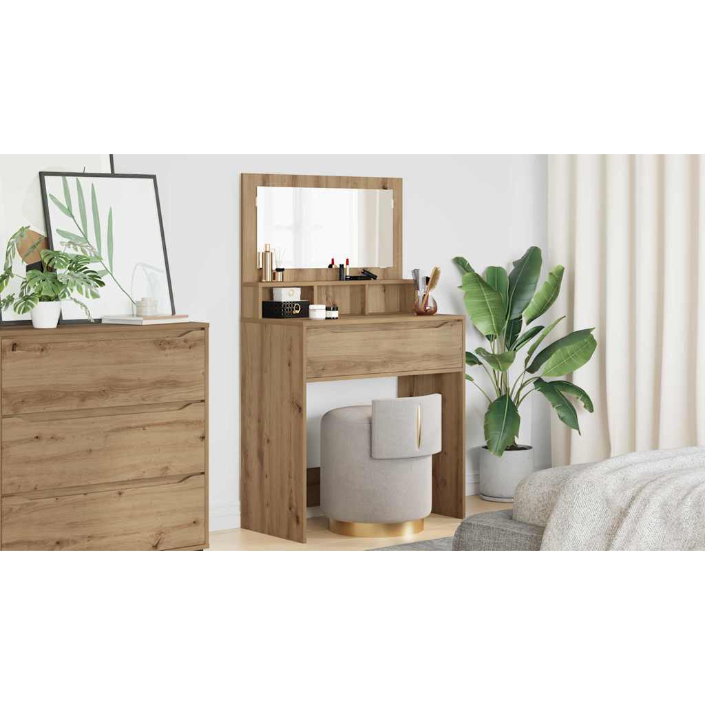 Soveværelsessminkeborde Artisan Egetræ 80 x 39,6 x 135 cm