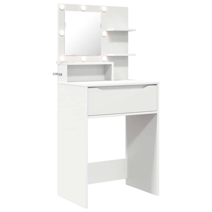 Soveværelsessminkeborde Hvid 80 x 39,6 x 135 cm Konstrueret træ