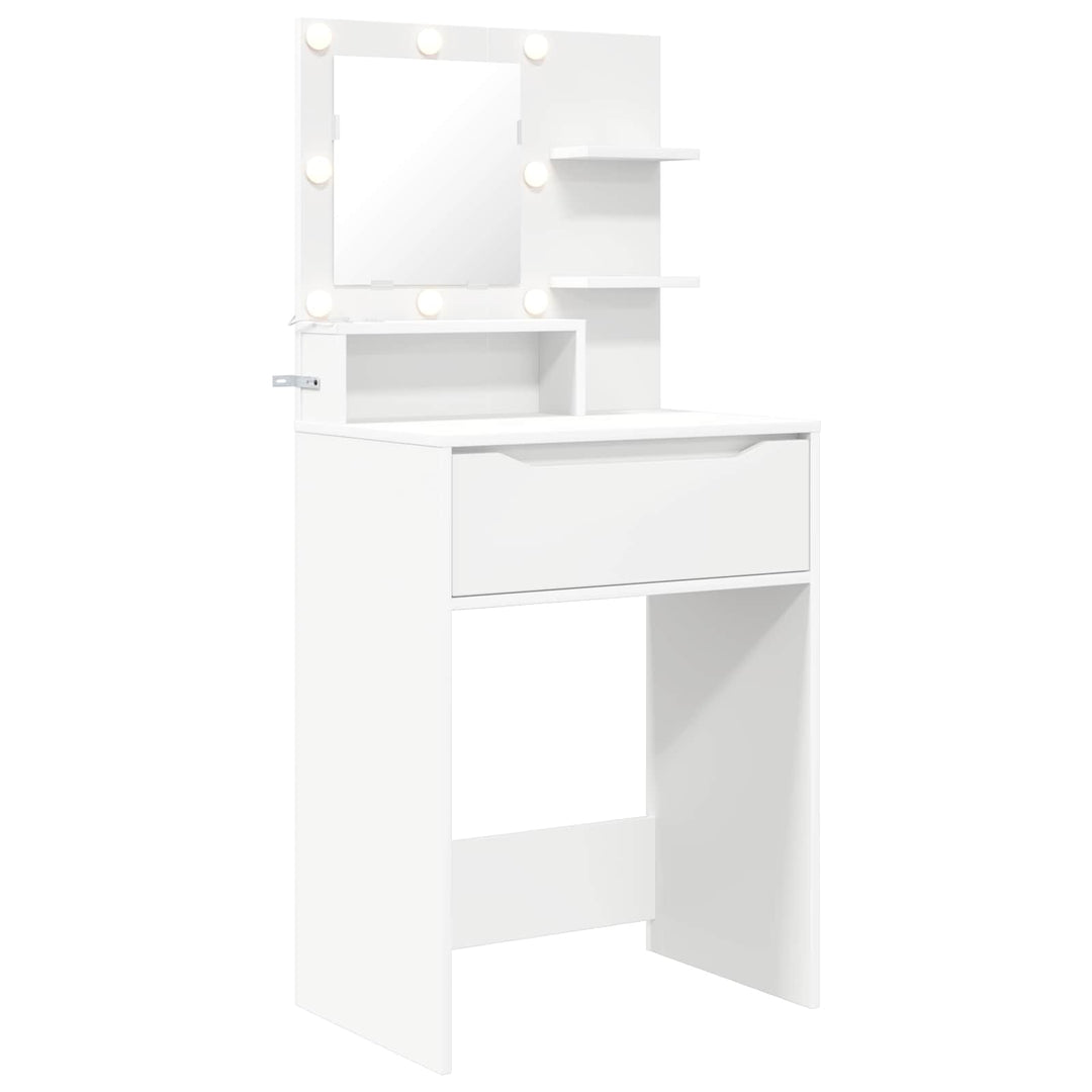 Soveværelsessminkeborde Hvid 80 x 39,6 x 135 cm Konstrueret træ